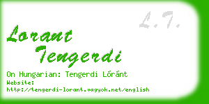 lorant tengerdi business card
